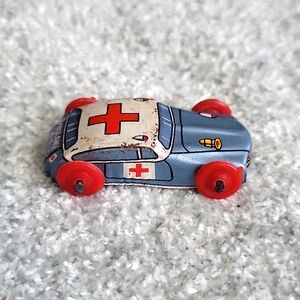 Vintage Ambulance Tin Car Made in Japan 1950's-60's